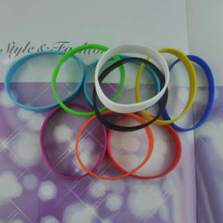 10X Silicone Wristbands Wrist Bands Rubber Bracelets  