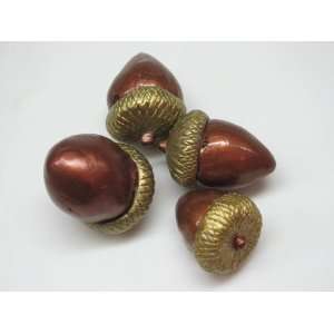  Hand Made Clay Acorns 