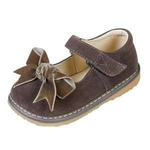  Girls Brown Suede Kids Squeaky Shoes