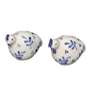  Roosters Blue Leaf S/P Salt & Pepper Shakers Andrea by 