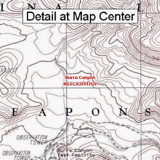  USGS Topographic Quadrangle Map   Burro Canyon, California 