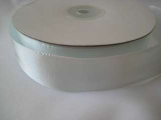 LIGHT IVORY 50 YD DOUBLE FACE SATIN RIBBON 1 INCH  