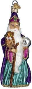 Old World Christmas Ornament Wizard with Owl  