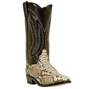 Dan Post Genuine Python Mens Western Cowboy Boots Natural/Black 
