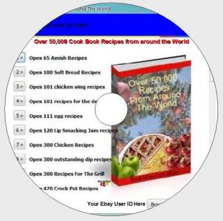 50,000 Cook Book Recipes around the world on CD ROM  