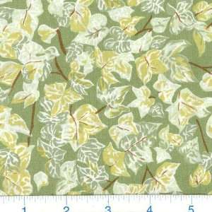  45 Wide Melissas Magic Garden Leaves Green Fabric By 