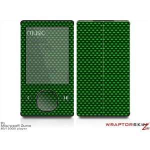 Zune 80/120GB Skin Kit   Carbon Fiber Green plus Free Screen Protector 