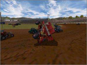Dirt Track Racing Sprint Cars PC CD outlaw drivers winged car race 