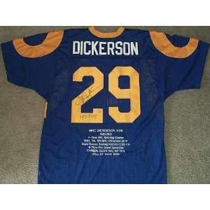  Eric Dickerson Autographed Uniform   Dark Blue Custom 