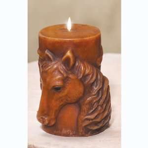  Pack of 6 Wild West Brown Sculpted Horse Small Pillar 