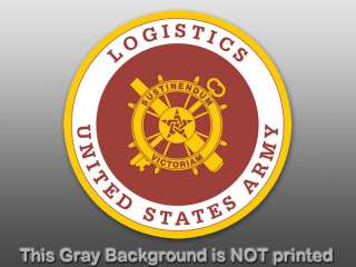 Army Logistics Round Seal Sticker  decal logo miloitary  