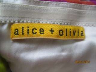ALICE+OLIVIA STRAPLESS SILK SUMMER DRESS SIZE XS NWT $350  