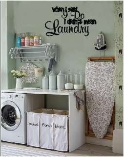 Laundry Wall Lettering Saying Wall Words Stickers Decal  