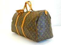 Louis Vuitton Monogram Duffle/Gym bag Keepall 50 AUTH  