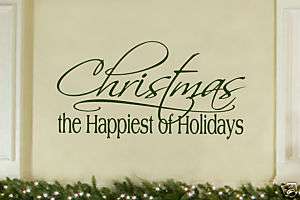 Christmas the happiest Vinyl Wall Lettering Word Sticky  