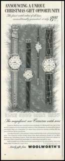 1959 vintage ad Christmas Watches from Woolworth  