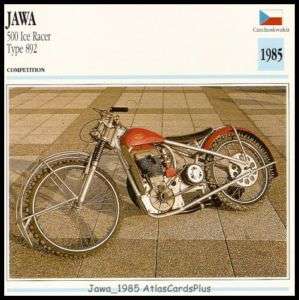Motorcycle Card 1985 Jawa 500 Speedway Ice Racer CRAZY  