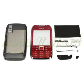 New Full Housing Cover Keypad Case for Nokia E75 Red Housing Cover 