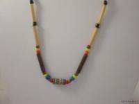 Hand Crafted Peruvian Necklace w/ Wood & Seed Beads  