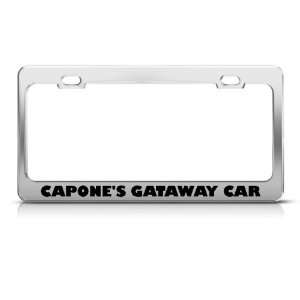  CaponeS Getaway Car Metal license plate frame Tag Holder 
