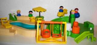   Fisher Price Little People PLAYGROUND and POOL LOT WOW  