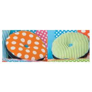  Little Miss Matched Zany Flowers Round Pillow