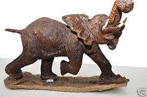 AFRICAN ELEPHANT WOOD SCULPTURE CARVING HELP AFRICA  