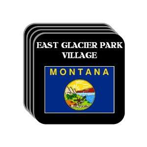 US State Flag   EAST GLACIER PARK VILLAGE, Montana (MT) Set of 4 Mini 