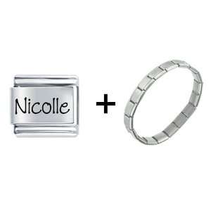  Name Nicolle Italian Charm Pugster Jewelry