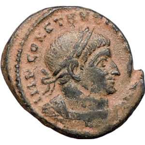   313AD Christian CROSS & PAGAN Sun GOD Rare Roman Coin 