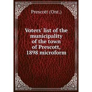  Voters list of the municipality of the town of Prescott 