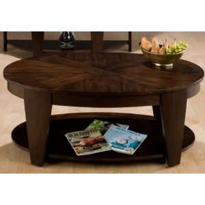  Whylie Walnut Oval Wood Top Cocktail Table