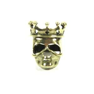 Skeleton King Ring Size 6 Undead Crown Skull Gold Zombie Lord Gothic 