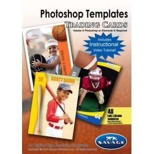  Trading Cards, Adobe Photoshop Template PST102 Camera 