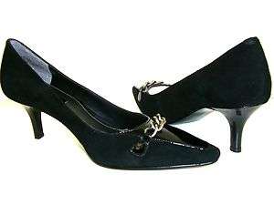  Black Suede Womens Pumps Classics 2 3/4 Heels Shoes Size 10  