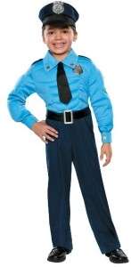 Muscle Police Officer Cop Law Enforcer Costume Child Boy L 10 12 Large 