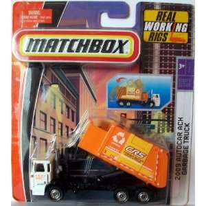  2009 Matchbox 2009 Autocar ACX Garbage Truck Orange Toys & Games