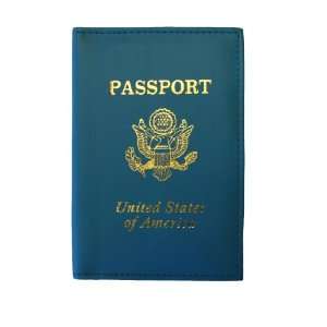  Baby Blue Leather Passport Holder/ Cover 