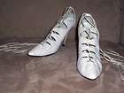 Vintage Rush Hour Express White Leather Lace Up Ankle Tie Shoes Pumps 