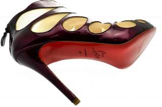 High Heels Shoes Christian Louboutin Womens Circus Metal 120 Cramberry 