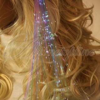 Glow Hair Clip Light Up Hair Extension Rave Party Club  
