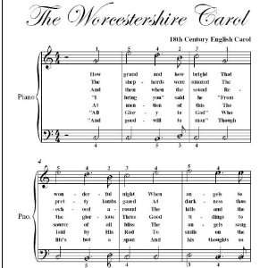    Worcestershire Carol Easy Piano Sheet Music Christmas Carol Books