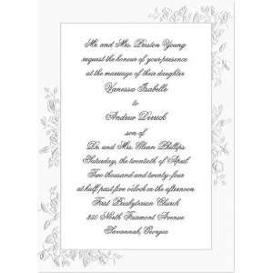  Frame Of Roses Wedding Announcement Cards