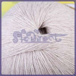 Cashmere 3ply Knitting Weaving Wool Yarn 437yd Beige  