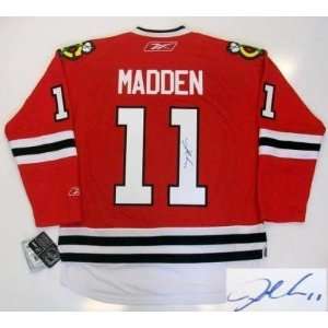 John Madden Autographed Jersey   Chicago Blackhawks Rbk