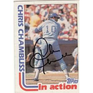 1982 Topps #321 Chris Chambliss In Action Braves Signed 