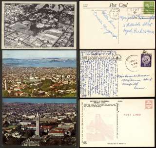Postcard Berkeley California aerial views Lot of 3 different  