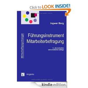 Führungsinstrument Mitarbeiterbefragung (German Edition) Ingwer Borg 