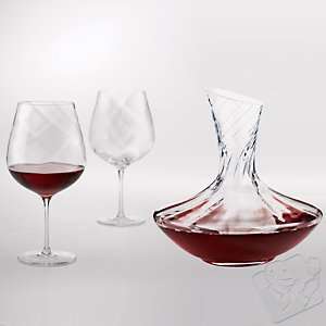  Allure Aerating Pinot Noir Wine Glasses & Decanter Set 