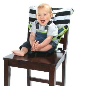    My Little Seat Infant Travel High Chair, Black/White Stripes Baby